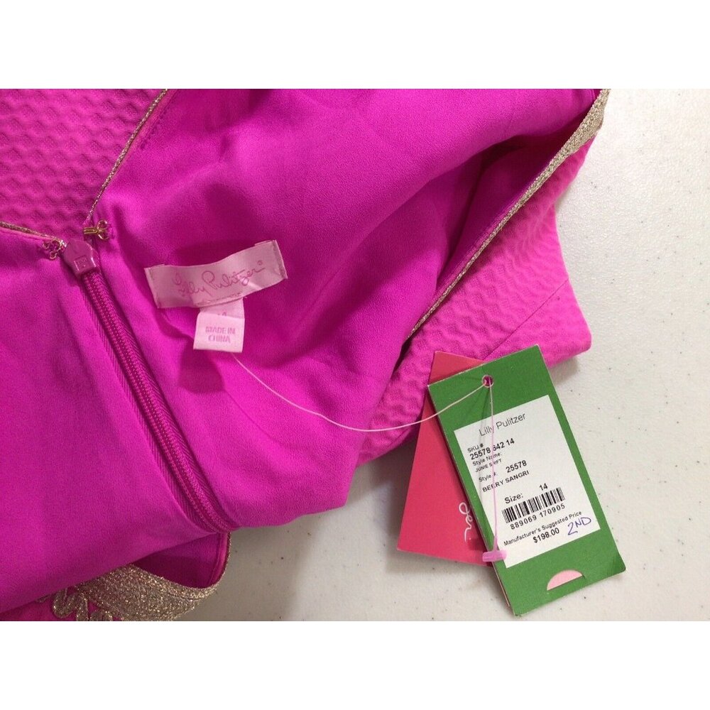 Lilly Pulitzer Pink Dress with Gold Accents - Picture 8 of 9